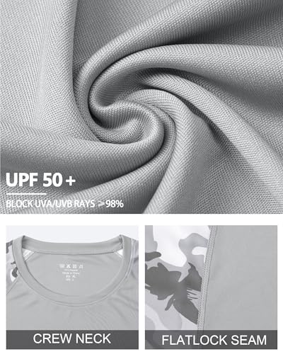 FISHEAL Long Sleeve Fishing Shirts for Men, UPF 50+ Camo Sun Protection Rash Guard, UV Shirt for Swimming Hunting Outdoor4