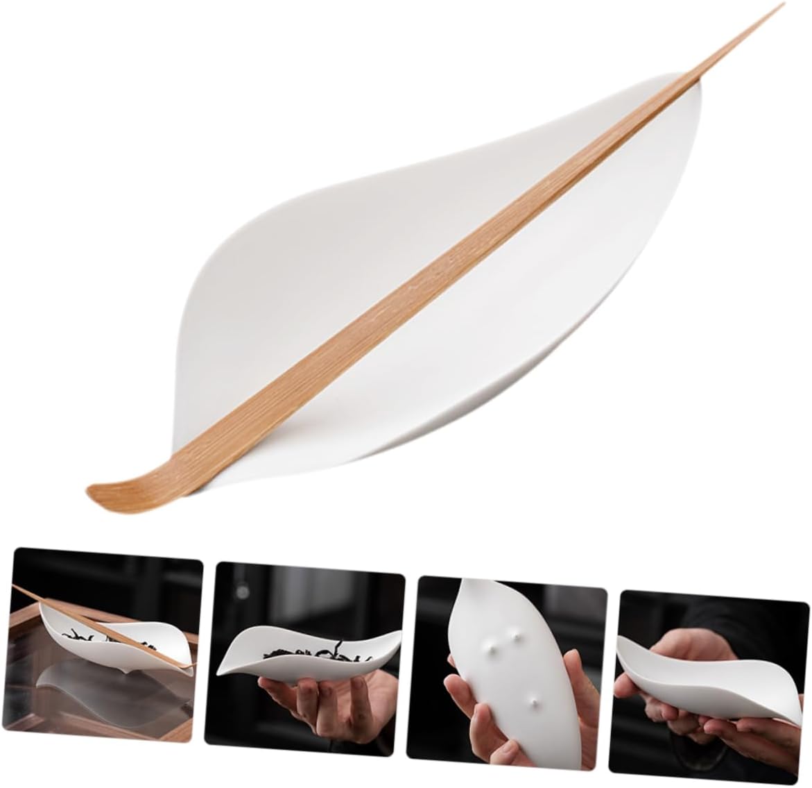 1Set Tea Scoop and Spoon Nonstick Tea Serving Utensils for Home Hotels Tea Houses Restaurants Portable and Easy to Clean Tea Tools