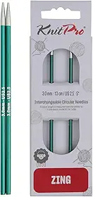 Par de Agulhas de Tricô Intercambiáveis 3.00mm - Zing - 47511 - Knitpro