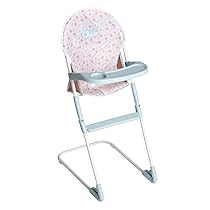 Chicco Seggiolone per Bambole, per Bambini da 3 Anni in su, Seggiolone Giocattolo, con Struttura in Metallo e Dettagli realistici, Vassoio e Poggiapiedi in Plastica, Leggero e Facile da assemblare