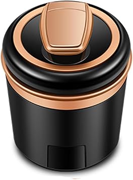 Ashtray Car Ashtray High-end Removable Ashtray Colorful Ashtray with Lid-Samurai Black