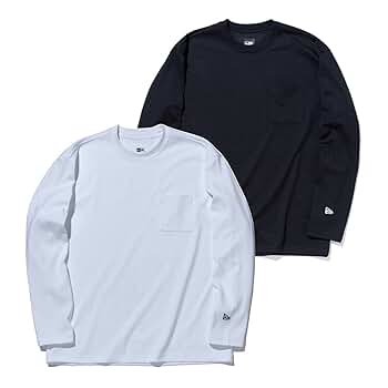 Amazon | [ニューエラ] 2枚セット パックT 長袖Tシャツ ホワイト
