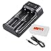 Fenix ARE-X2 Two Channel USB Smart Charger for 18650 26650 16340, RCR123A, 14500, 10440 Batteries with LumenTac Battery Organizer, for PD35 TK15 TK16 TK32
