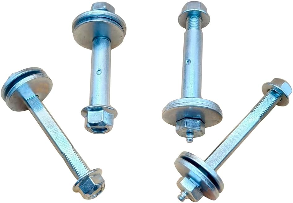 2 Set Silver Tone Alignment Camber Caster Castor Adjusting Bolt Kit for 2003-2009 Lexus GX470 for 2003-2009 Toyota 4Runner for 2007-2009 Toyota FJ Cruiser K100128