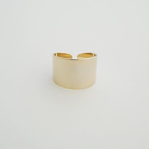 Miniatura 4 de Honeycat Anillo de banda abierta de envoltura gruesa en oro, oro rosa o plata Joyería minimalista y delicada