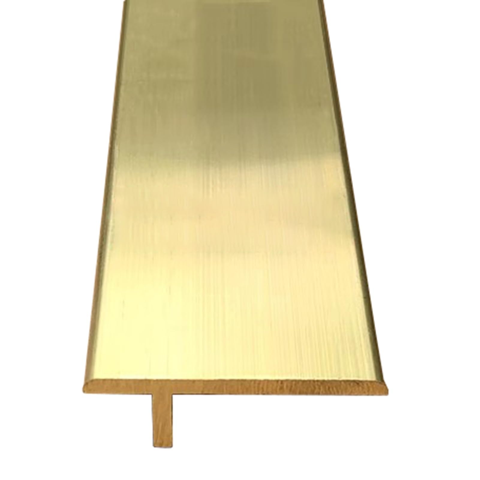 Elitix Brass Transition Strip For Wood To Tile, T-moding Flooring Edge Trim With Track Base, Vinyl Floor Threshold Edging Trimming Cover For Joining Gaps (Size : 12mm -15mm (1/2"-5/8