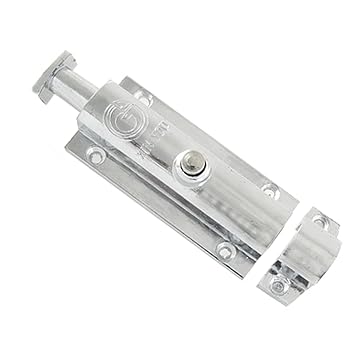 ELECTROPRIME Window Door Silver Tone Metal Automatic Barrel Bolt