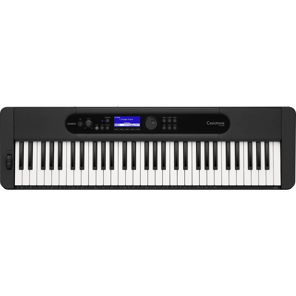 Casio Casiotone CT-S400 - Kit tastiera elettrica a 61 tasti, con supporto e panca, colore: Nero