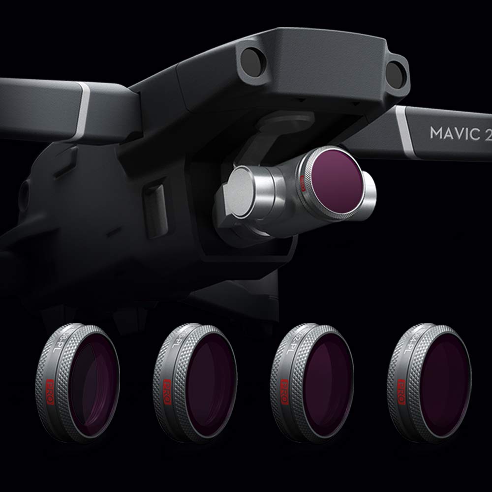 Pgytech Kit de Filtres ND8/PL / ND16/PL / ND32/PL / ND64/PL pour DJI Mavic 2 Zoom