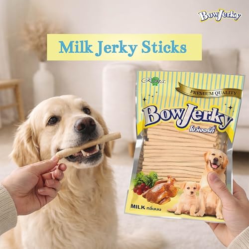 Image of Premium Chicken & Milk Dog Treats 800gm High Protein Dog Treats for Training & Reward Healthy Dog Snacks Nutrient Rich Jerky Sticks for Puppies Adults Senior Dogs All Breeds