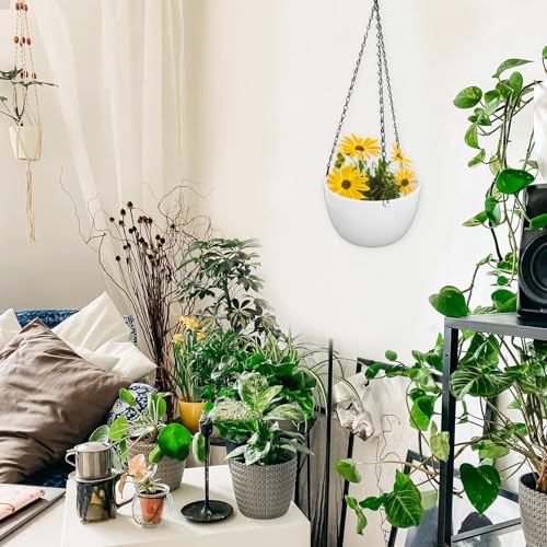 Pot de fleurs suspendu avec crochet et réserve d'eau polyvalent - 3
