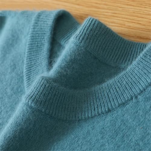 Men Solid Cashmere Knit Sweater Crew Neck Long Sleeve Business Casual Pullovers Jumpers3