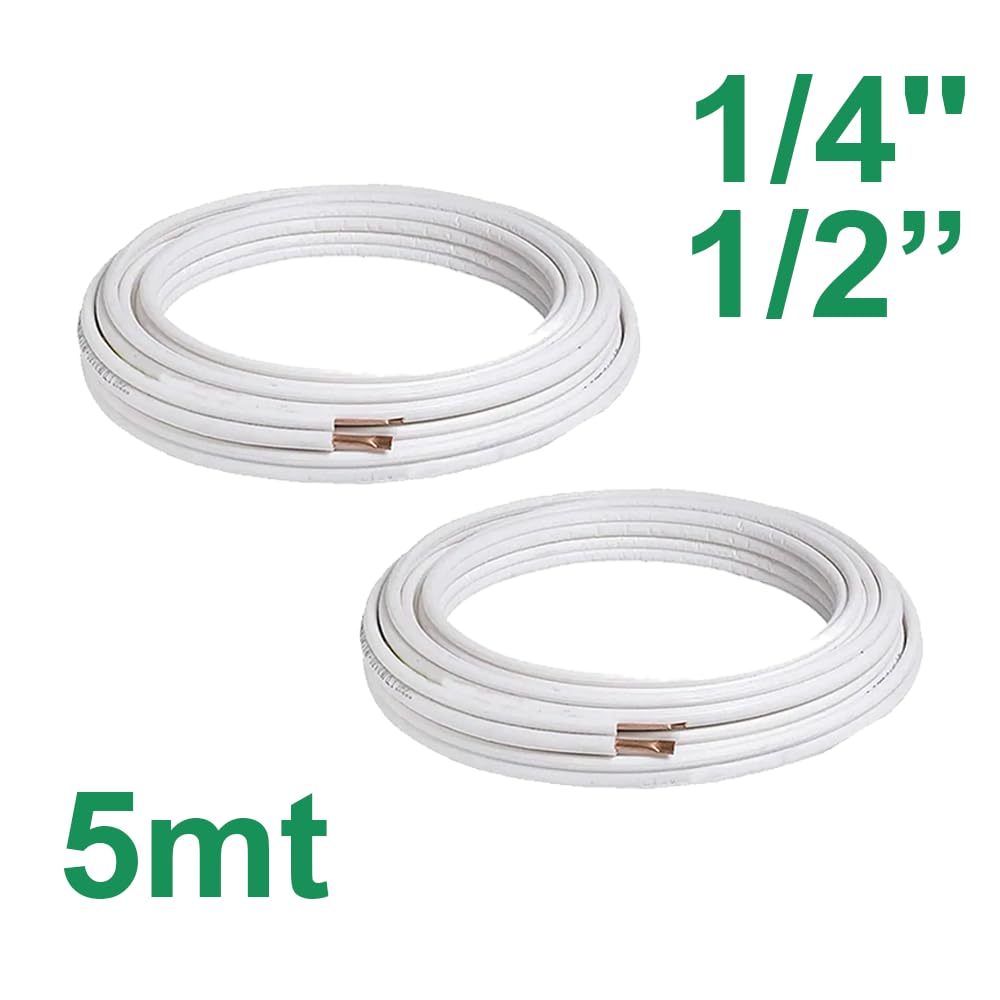 Tubi rame coppia 1/4" 1/2" - 5 mt - per condizionamento