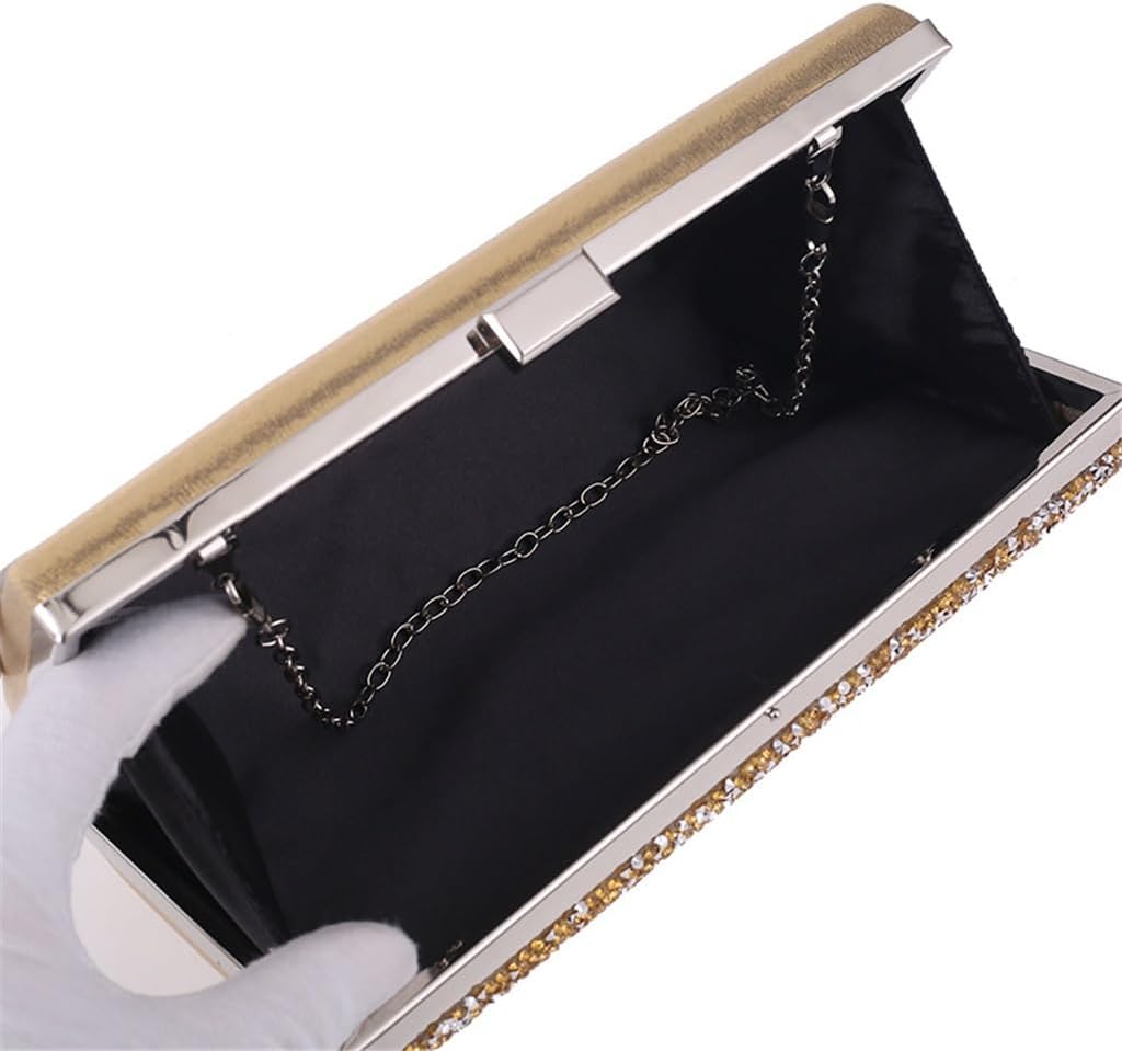 HBJWOV Diamante Women's Clutch Bag Hard Box Small Square Bag Bag Slantable Handbag Ladies