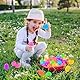 48x Ostereier Plastik Bunt, Ostern Eier zum Befüllen, Bunte Eier aus Kunststoff für Geschenke & Süßigkeiten für Kinder zum Basteln zu Ostern