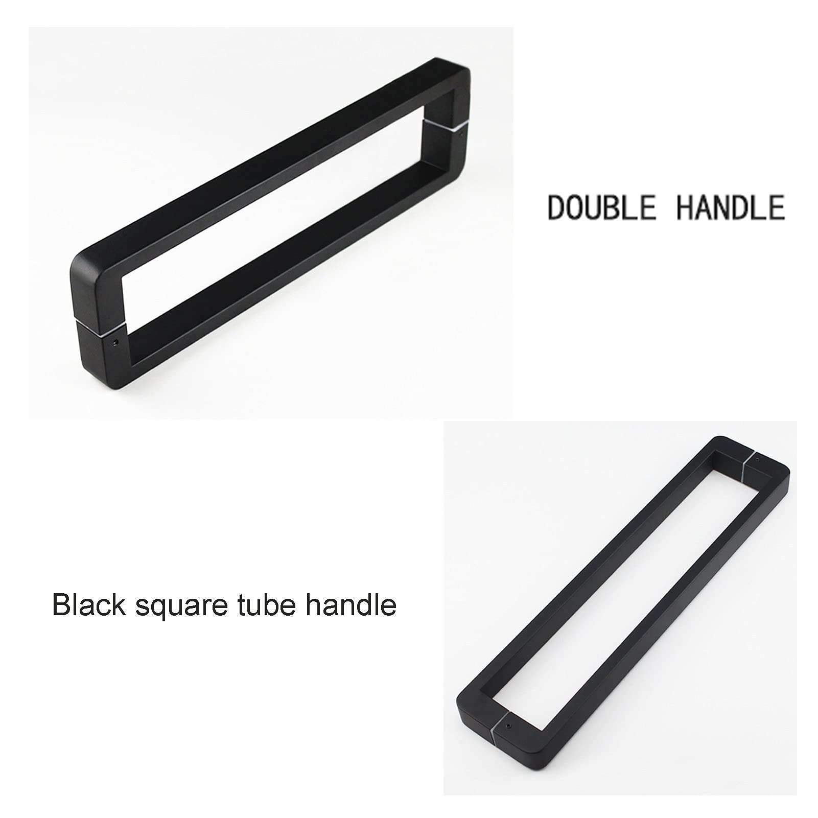 RWRAPS Poignée de Porte coulissante de 15,7/17,3 Pouces, poignée de Porte Push-Pull Noire pour Salle de Douche, Remplacement du Bouton de porte/440 mm (440 mm)