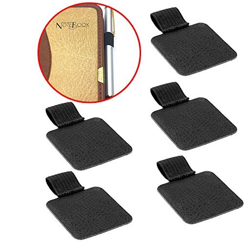 EASTERUP Pen Loop-Pen Holder for Notebook-Adhesive Pen Holder-Self Adhesive Pen Loop Self-Adhesive Leather Pen Holder Pencil Elastic Loop for Notebooks,Journals,Clipboards