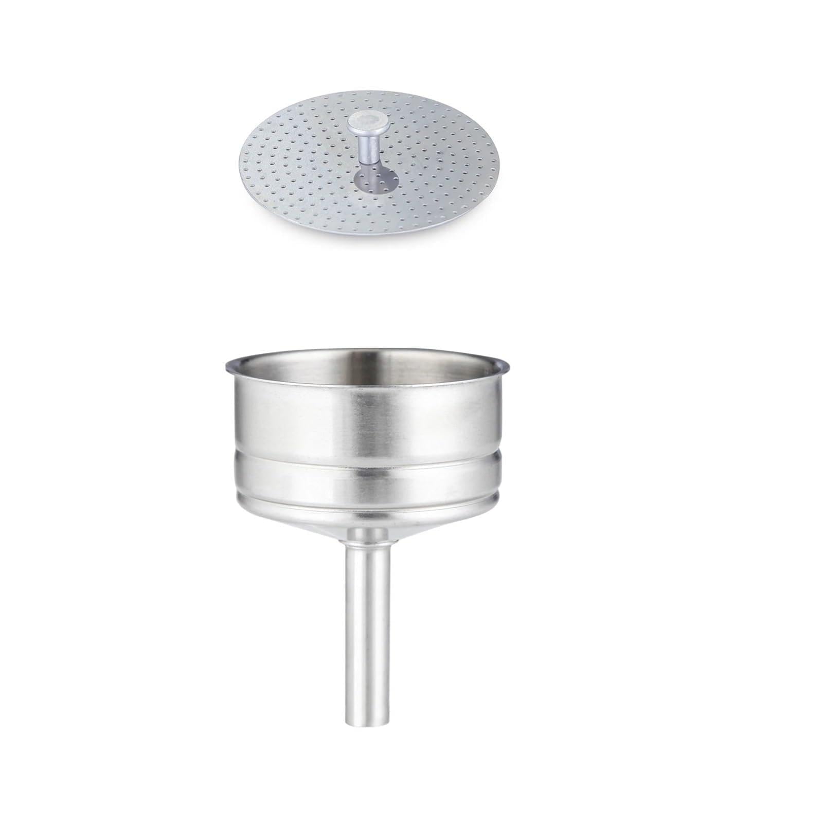 Compatibile con Easyworkz, filtro a imbuto for caffè in acciaio inossidabile con riduttore, macchina for caffè espresso(EZ-6CUPREDU)