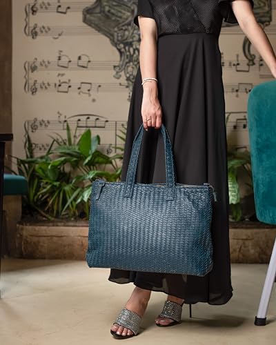 Image of Jild Hobo Style Woven Bag for Women - Soft Handmade Genuine Leather Work Tote Bag - Cross Body Womens Purse