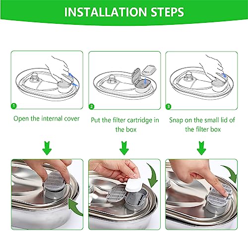 Filtros para fuente de agua para gatos HIFROM 8 piezas miniatura 4