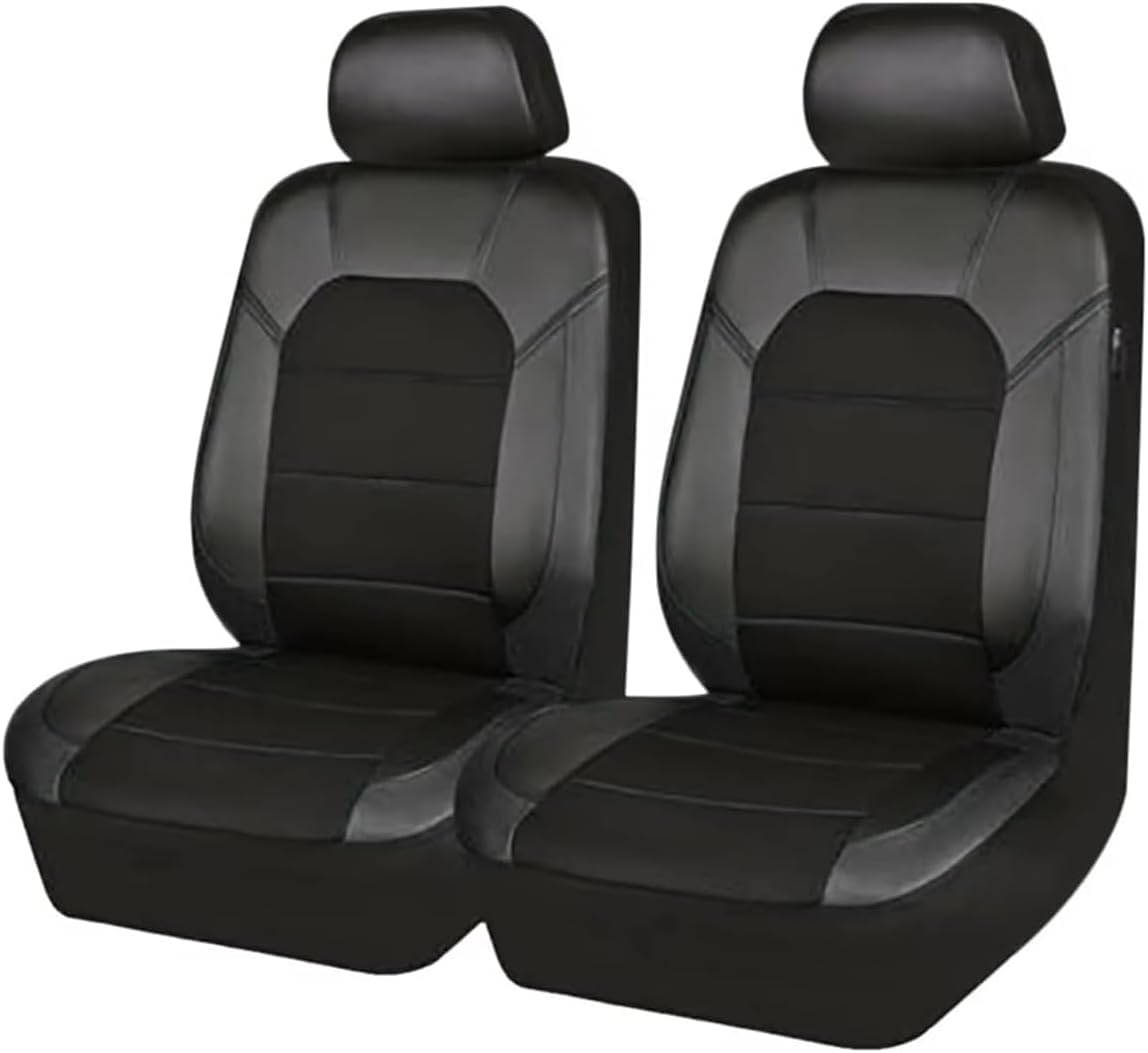 Housses Siège Avant Voiture pour Nissan Qashqai/Qashqai e-Power, Antidérapant Doux Confortable Housse de Protection Sièges Compatible avec Airbags,B Black