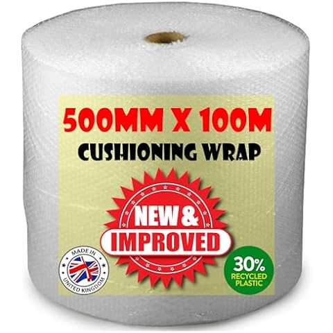 Pluto Packaging Bubble Wrap Roll 500mm x 100m Cover