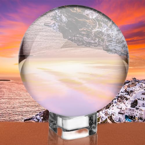 Glaskugel Fotografie Glaskugel mit Ständer: Nizirioo Kugel aus K9 Glas 80mm-Fotokugel Kristallball Glasball Fotokugel Wahrsagerkugel mit Aufbewahrungstasche für Fotografie, Meditation, Dekoration