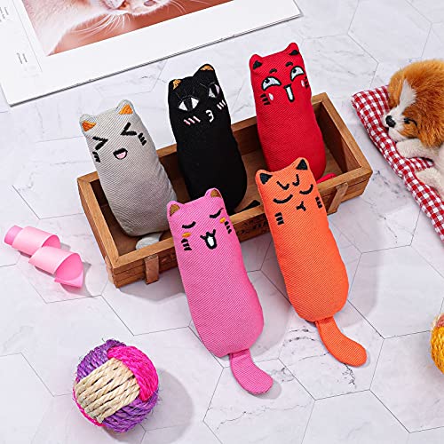ADAKEL 5 Pieces Cat Catnip Toy Cat Chew Toy for Pet Cat Playing Chewing Teeth Cleaning ADAKEL 5 Pieces Cat Catnip Toy Cat Chew Toy for Pet Cat Playing Chewing Teeth Cleaning