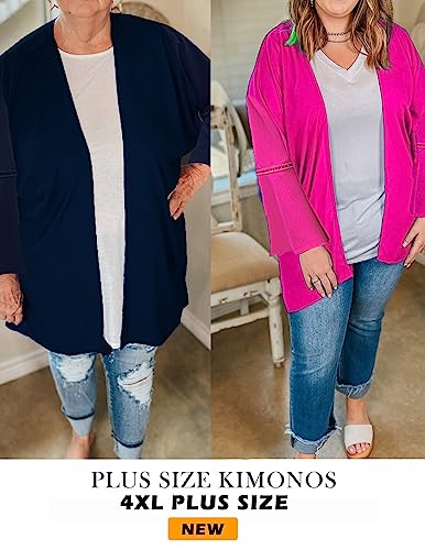 Yekaty Kimonos for Women Bell Sleeve Loose Kimono Cardigan Casual Open Front Beach Cover Up 20244