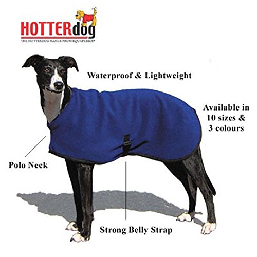 HotterdogFleece Water Repellent Dog Coat 22" Royal Blue