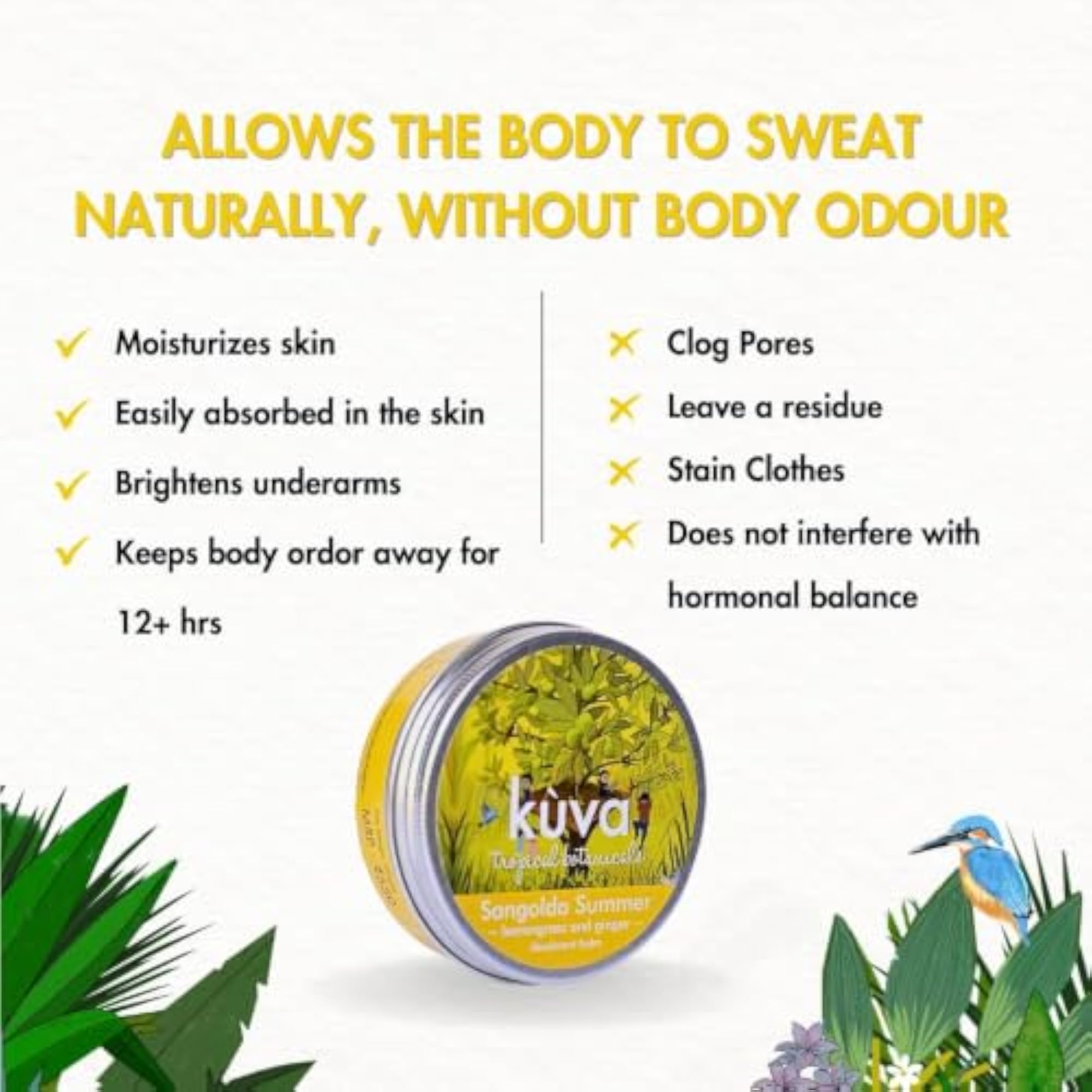 SANGOLDA SUMMER Organic Lemongrass & Ginger Deodorant