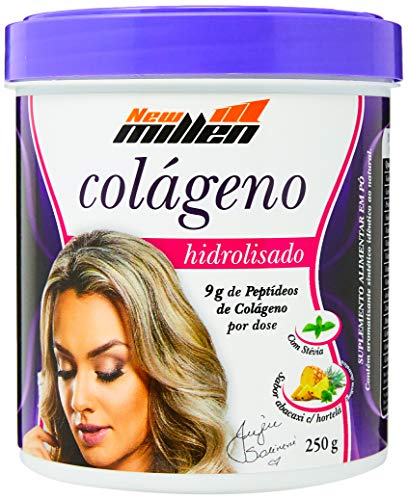New Millen Colágeno Hidrolisado, Sabor bacaxi C/ Hortelã, 250 g