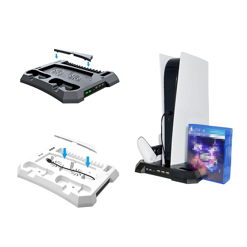 Supporto verticale ad alta efficienza Stazione di ricarica di raffreddamento 2 Ventola di raffreddamento Supporto per disco Supporto verticale con ventola di raffreddamento con caricatore controller