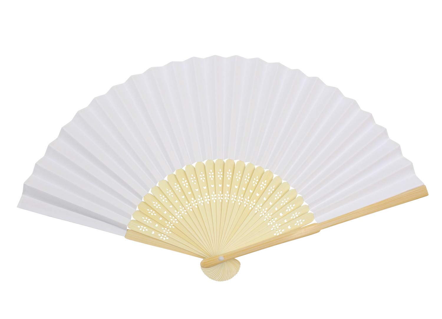 Amazon.co.jp: Smiti 扇子 7寸 (21cm) 男女共用サイズ 白扇 5本 