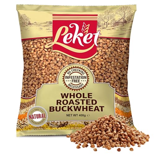 Leket Roasted Buckwheat 400g - Premium Whole Grain for Nutritious & Delicious Meals - Quick & Convenient Kosher High-Protein Non GMO Superfood