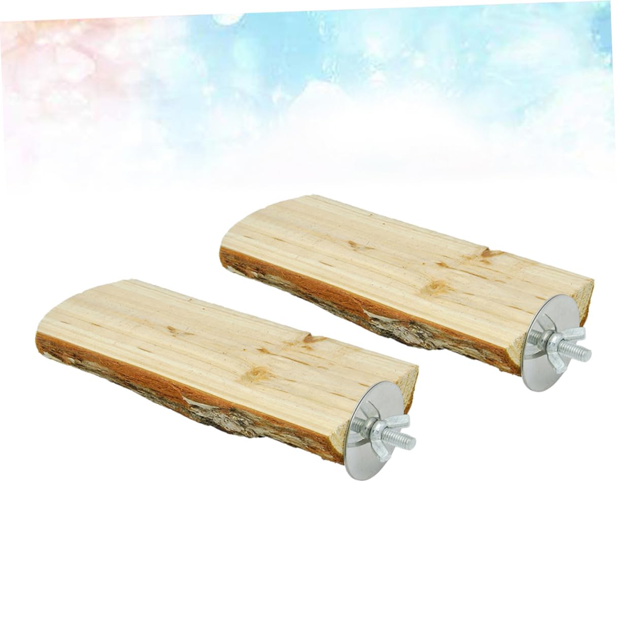Abaodam 2Pcs Wooden Pet for Small Animals Durable Platform Decoration for Parrots Hamsters Gerbils Mice and Rats Cage Accessory for Play and Relaxation
