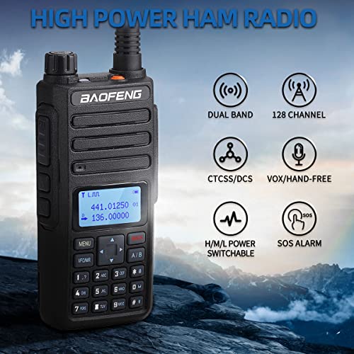 Ham Radio Baofeng Radio Bf-H6 10W High Power Two Way Radio Dual Band Handheld Walkie Talkie(Uv-5R Upgraded Version) With Pl2303 Usb Programming Cable Etc Extended Kit #TOP1