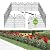 Getlay Tall Garden Fence Animal Barrier with Gate, 36 in(H) 14 Panels Garden Fences and Borders for Dogs, Dog Fence Outdoor for Yard, Total Length 30.6 Ft Metal Temporary Fencing, Flower Bed Fencing