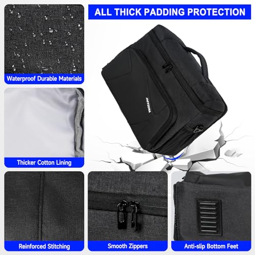 Jaffzora Carrying Case Fits for PS5/PS5 Pro/PS5 Slim, Travel Bag Compatible with PlayStation 5, Portable Console Storage Organizer Bag for 15.6'' Laptop and Gaming Accessories (Black) image 5
