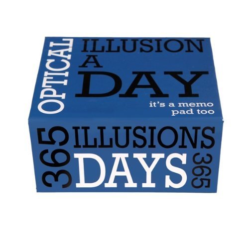 365 Optical Illusions - Tischkalender - Notizblock und Bleistift