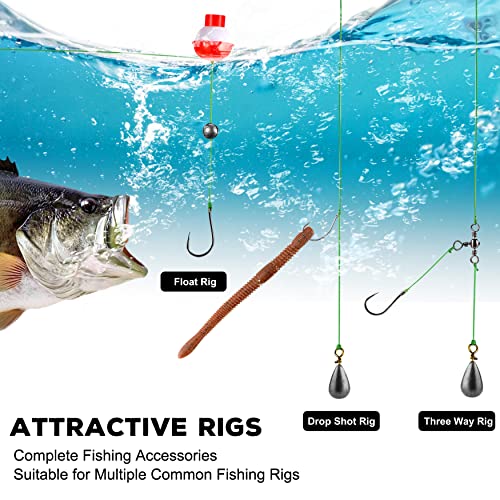 TOPFORT 187/343pcs Fishing Accessories Kit, Organized Fishing Tackle Box with Tackle Included, Fishing Hooks, Fishing Weights Sinkers, Fishing Gear and Equipment, Fishing Gift for Men