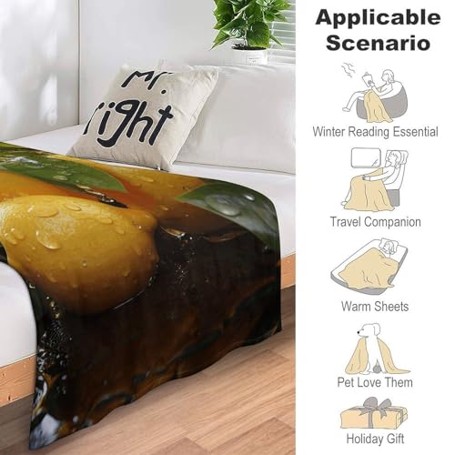 Couverture de lit en peluche citron 100x130 cm pour canapé douillet - 8