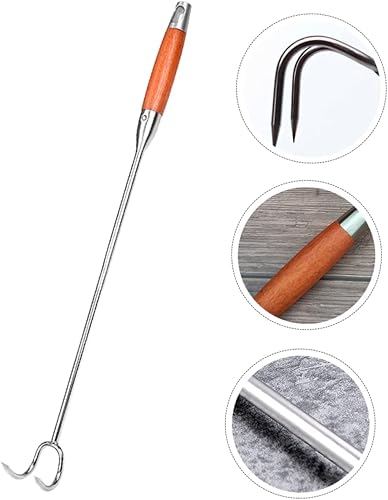 Miniatura 5 de Housoutil Gancho de carne estofada Ganchos para herramientas Hamburguesa Parrilla Cola de cerdo Gancho Flipper Collard Valley Cooks Pigtail Food