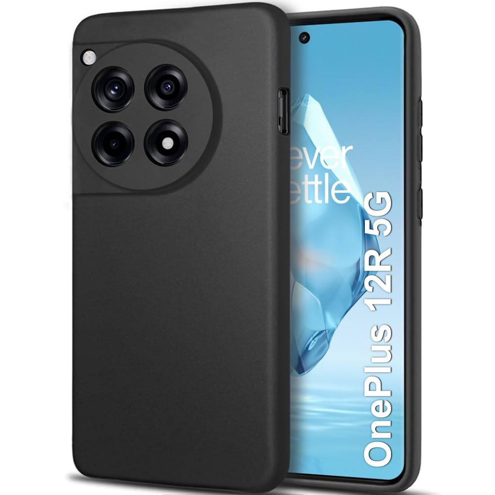 TheGiftKart Sleek Back Cover Case for OnePlus 12R 5G | Slim Fit Protective Design | Ultra Matte Finish | Camera Protection Bump | Soft Silicon Back Cover Case for OnePlus 12R 5G (Silicone, Black) (B0CSNCR8GY) Amazon Price History, Amazon Price Tracker
