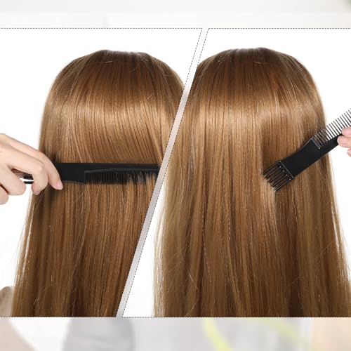 Set de 6 peines para cabello negro de doble cabeza miniatura 6