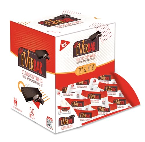 Image of Itsy Bitsy - Dark'n Crispy Chocolate Mini Bars| Non-GMO, Dark Chocolate Wafer Candy Mini Bar | On the Go | With Coffee or Tea | Healthy Snack | Bite-Size Premium Wafer Chocolate (50 Count Mini (Pack of 1))