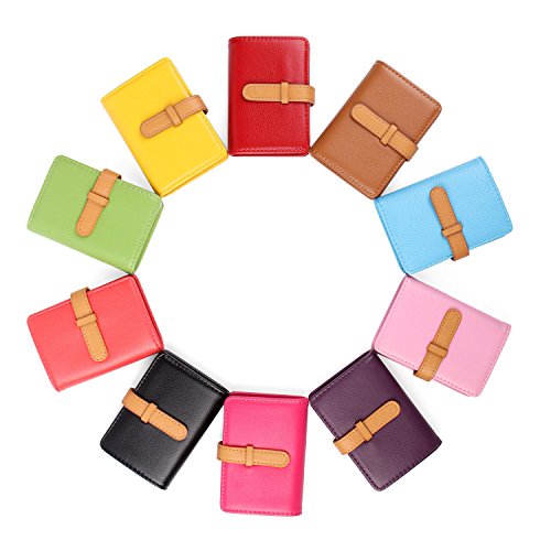 10 Colori Porta Carte di Credito Pelle per Donna