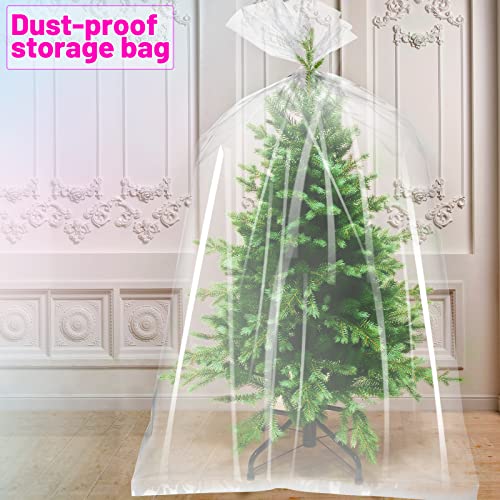 Image of 6 Pcs 98.4 x 59 Inches Clear Large Balloon Bags for Transport | Christmas Tree Disposal and Storage Bag, Balloon Drop Bag, Giant Carrying Storage Bags for Wedding Birthday Party Supplies
