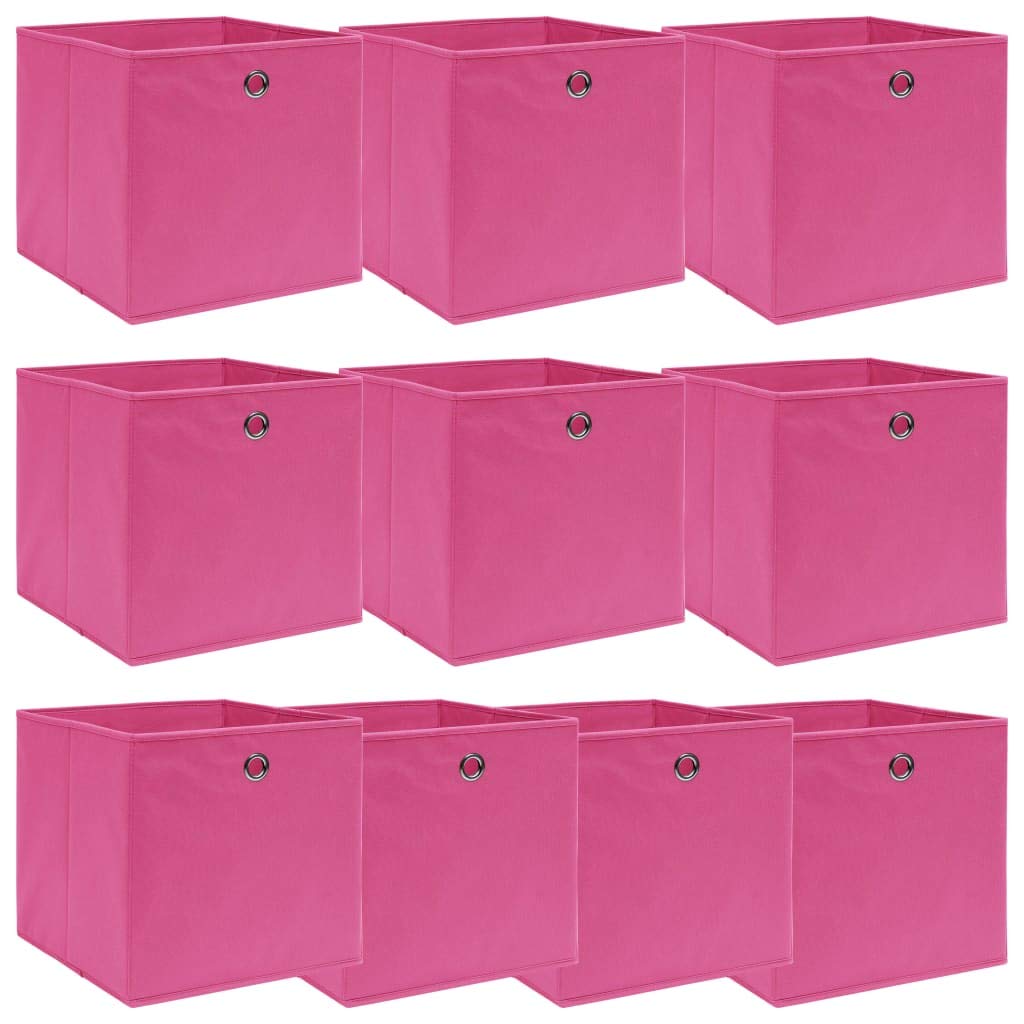 ShGaxin Aufbewahrungsboxen 10 STK Spielzeugkiste, Aufbewahrungskiste, Kleideraufbewahrung, Kleideraufbewahrung & Organisation, Rosa 32×32×32 cm Stoff