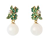 翡翠のイヤリング、ダングルドロップイヤリング、ヘティアン翡翠のスタッドイヤリング、女性用ヴィンテージストーンイヤリング、女性のシンプルなイヤリング、チャイナジュエリー、ファインバレンタインジュエリー、女性用